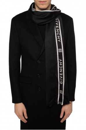 Szal z wyszytym wzorem z logo, zdjęcie 2 Szal z wyszytym wzorem z logo od Givenchy